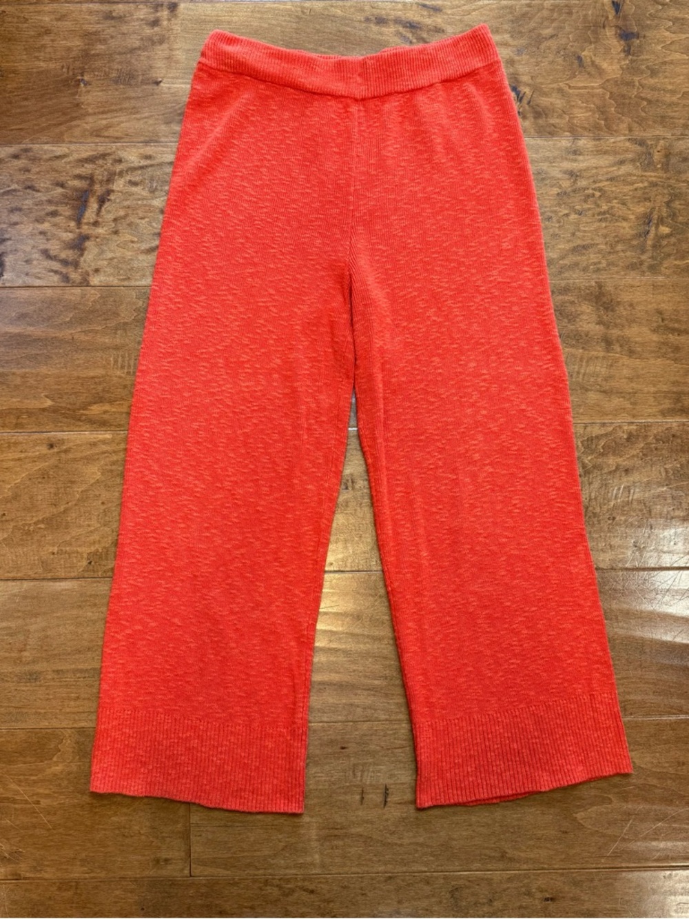 Free People Coral Wide Leg Pants Cropped Pull On Elastic Waist S